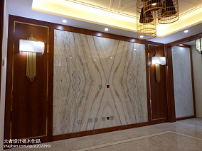 典雅69平中式复式客厅装修案例装修图大全