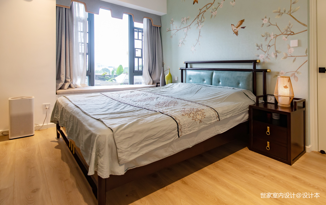 世家设计中式现代风把旧时江南放进家中式现代卧室设计图片赏析